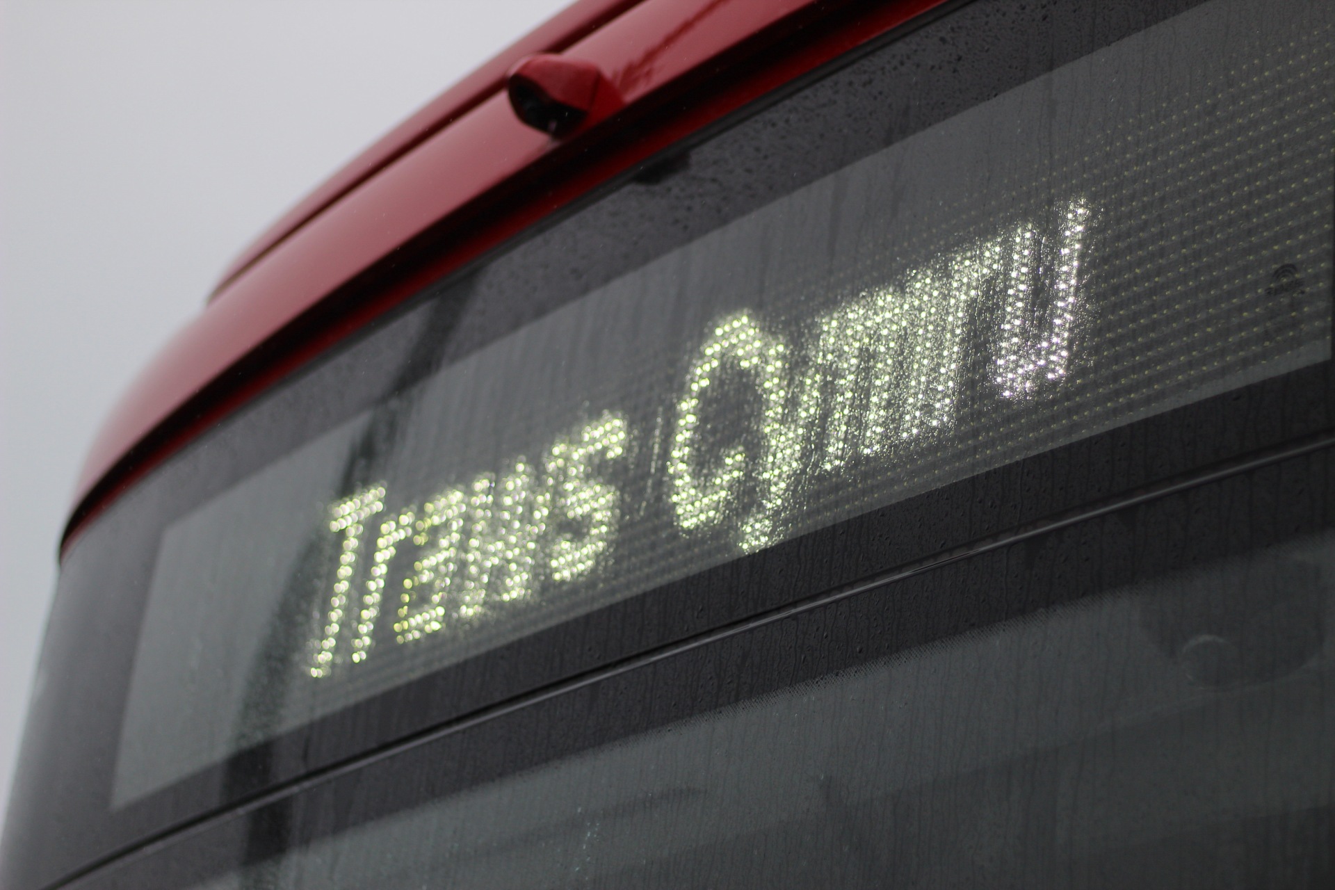 Front of Traws Cymru bus  