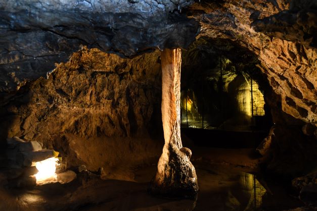Inside a cave at Dan yr Ogof Caves 