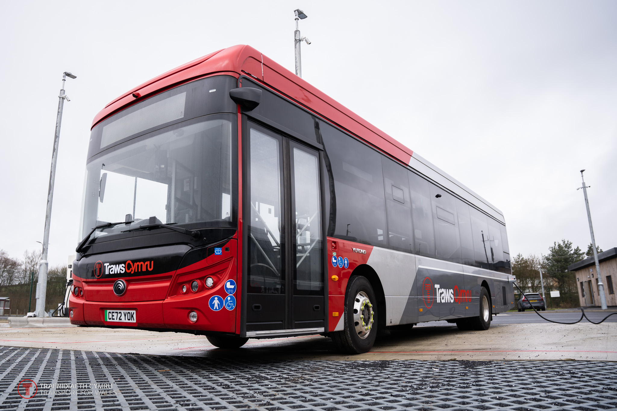 Side view of TrawsCymru bus