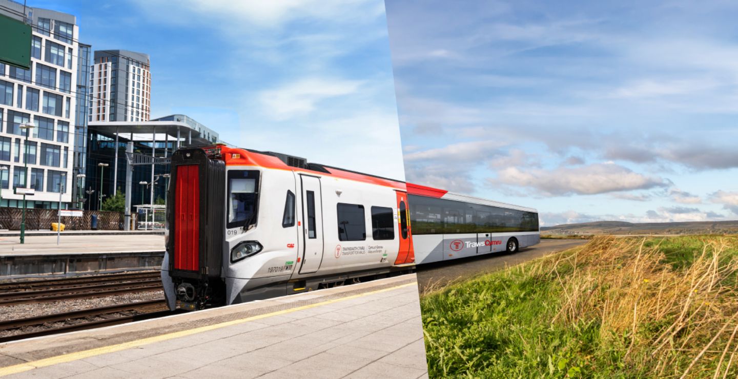 image of half train and half bus