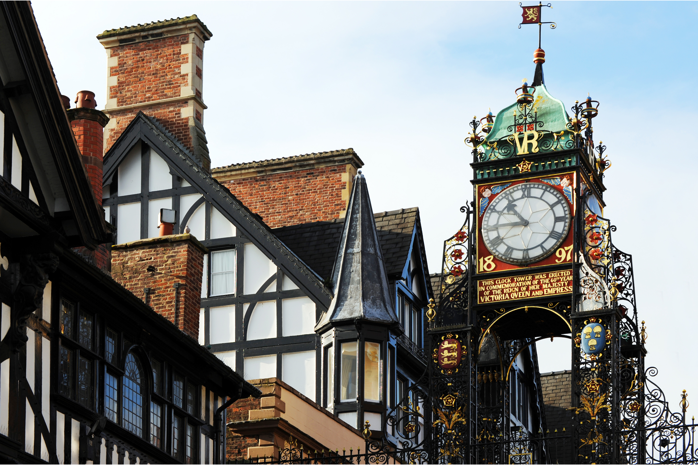 Image of the Eastgate clock in Chester 