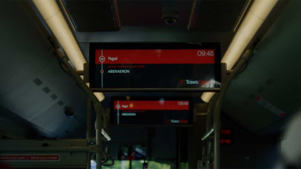 Signage on TrawsCymru service