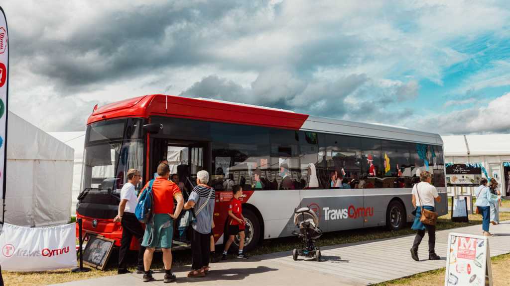 TrawsCymru bus Eisteddfod at Wrexham in 2025